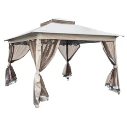 Pavillon Gartenpavillion Pergola Metall Outdoor Kleopatra 335x335x270cm faltbar