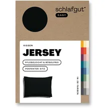 schlafgut Kissenbezug EASY JERSEY 60 x 80 cm Schwarz