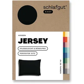 schlafgut Kissenbezug EASY JERSEY 60 x 80 cm Schwarz