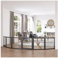 PawHut Türschutzgitter mit Fußstütze 432 x 36 x 70cm