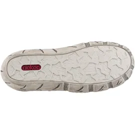 Rieker Sneaker RIEKER, Damen, Gr. 40, blau (graublau, taupe), Leder, Lederimitat, used, Schuhe Sneaker, mit Zierreißverschluss, Freizeitschuh, Halbschuh, Schnürschuh
