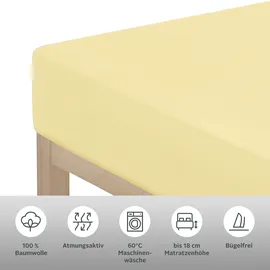 OTTO home Spannbettlaken Jersey 140 x 200 cm gelb