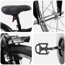 vidaXL Kinderfahrrad 18 Zoll schwarz