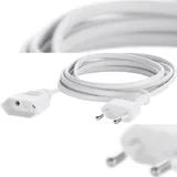 Sygonix SY-5042684 Strom Verlängerungskabel 2.5 A Weiß 2.00 m H03VVH2-F 2X 0,75 mm2