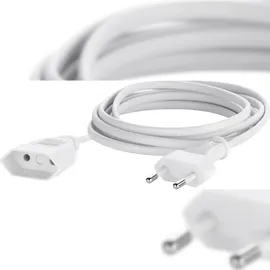 Sygonix SY-5042684 Strom Verlängerungskabel 2.5 A Weiß 2.00 m H03VVH2-F 2X 0,75 mm2