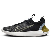 Nike Damen Laufschuhe W FREE Run Flyknit NEXT Nature BLACK/SOFT YELLOW-IRON GREY, 41