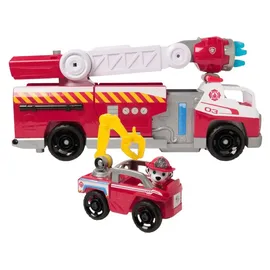 Spin Master PAW Patrol Fire Rescue - Marshalls Deluxe Feuerwehr-Truck, 50 cm lang, mit Marshall Hundefigur