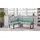 OTTO home Eckbank OTTO HOME "Oliver mit Metallgestell, Küchenbank", blau (hellblau (fantasy 8214), schwarz), B:220cm H:89cm T:160cm, Holzwerkstoff, Massivholz, Polyester, Sitzbänke, Eckbank, verschiedene Bezüge Cord Esszimmerbank OTTOs Choice