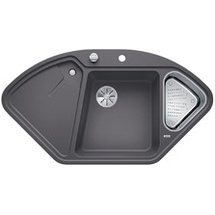 Blanco Delta II felsgrau + Excenterbetätigung + InFino