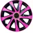 NRM Radzierblende Drift EXTRA schwarz/pink 16 Zoll 4er Set