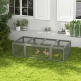 Hasenstall Kaninchenstall Aus Tannenholz Winterfest Hasenkäfig Mit Aufklappbar Dach 180x90x48 Cm Kaninchenkäfig Outdoor Kleintierstall Für Kleintiere Hasen Kaninchen Meerschweinchen Grau