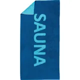 Erwin Müller Saunatuch, Liegetuch, Badetuch XXL 100% Baumwolle Größe blau-türkis Größe 90x180 cm - schnell trocknend, saugstark, mit beidseitigen Schlaufen