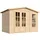 TIMBELA Gartenhaus 1,99 x 3,32 m Beige