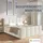 Juskys Boxspringbett Manitoba - Bouclé-Stoff - Creme