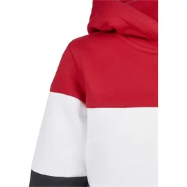 URBAN CLASSICS 3-tone Kapuzenpullover Fire Red / White / Navy 110-116 cm