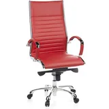 HJH Office Bürostuhl PARMA 20 Leder rot