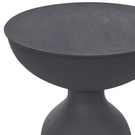 Beliani Beistelltisch 2er Set Metall Schwarz rund Wohnzimmertisch Couchtisch COTA/TENJO