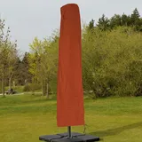 Mendler Schutzhülle HWC für Ampelschirm bis 4 m, Abdeckhülle Cover mit Reißverschluss ~ terracotta