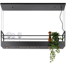 LUCIDE Miravelle 3-flg. 22 cm schwarz Metall