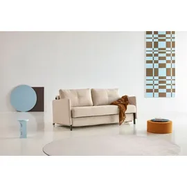 Innovation Living Schlafsofa Cubed mit Armlehnen Stoff Sand Grey 160 cm