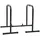 vidaXL Dip-Stange Schwarz 116 x 66 x 74,5 cm Pulverbeschichteter Stahl