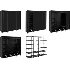 ruhhy Kleiderschrank Ruhhy 170 x 170 x 0 cm Schwarz