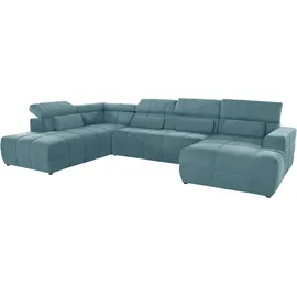 DOMO collection Wohnlandschaft Kunstleder U-Form 3-Sitzer Grün