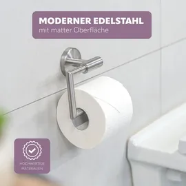bremermann Toilettenpapierhalter PIAZZA, verchromt, zum Bohren, für 1 Rolle, aus Edelstahl