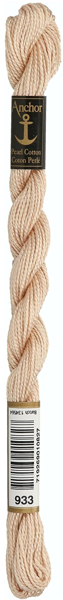 Anchor Perlgarn Stärke 5 4585000-00933 rötlich beige Stickgarn, 100 % Baumwolle, 5g Strängchen