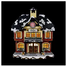 Hubrig Volkskunst GmbH Winterkinder Winterhaus - Schule 15cm mit Beleuchtung