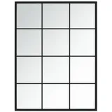 vidaXL Wandspiegel Schwarz 80x60 cm Metall
