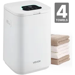 VEVOR Handtuchwärmer Eimer Wärmegerät 20 L mit LED-Anzeige & Einstellung (Timer & Temperatur) & Sicherheitsschloss & 4 Haken, Towel Warmer für Spa Zuhause Badezimmer Waschküche Weiß