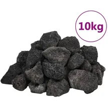 vidaXL Lavagranulat 10 kg Schwarz 3-5 cm