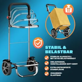 monzana 3in1 Einkaufstrolley blau 56L