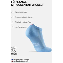 Danish Endurance Long Distance Sportsocken 3-Paar Blau/Grau/Grün/Schwarz 43-47