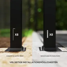 Outsunny Pergola 3 x 3 m Cremeweiß