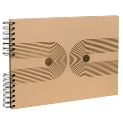 EXACOMPTA Fotoalbum Graphik 32x22 cm 50 Seiten Kraft