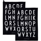 DESIGN LETTERS Geschirrtuch Set Classic black