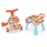 KIKKABOO Laufwagen 2 in 1 Wobble Fun Spieltisch Motorikspielcenter verstellbar orange