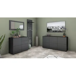 borchardt Möbel Kommode BORCHARDT MÖBEL "Rova", schwarz (schwarz matt), B:139cm H:72cm T:35cm, Spanplatte, Sideboards, Kommode, Breite 139 cm