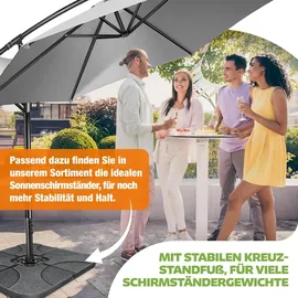 Kesser Ampelschirm Ø 300 cm Grau
