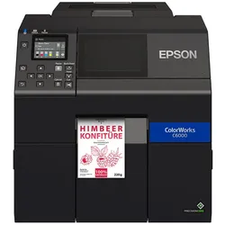 Epson ColorWorks C6000Pe – Inkjet-Farbetikettendrucker Ethernet (LAN), USB, USB Host, GPIO / 1.200 X 1.200 dpi / mit Spendemodus / für glänzende und matte Etiketten C31CH76202