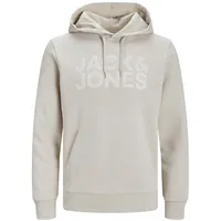 JACK & JONES Herren Hoodie Kapuzenpullover Pullover JJECORP Beige