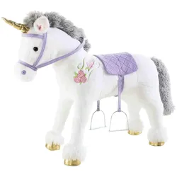 Heunec Kuscheltier Einhorn , weiß , 100% Polyester/Gestell aus Stahl , Maße (cm): B: 25 H: 68