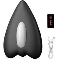 Beckenbodentrainer für Männer Frau 15x22cm, Beheizter Intelligenter Beckenbodenmuskeltrainer mit Fernbedienung, Stumm Beckenboden Trainer, Beckenbodenübungsgeräte für Home Gym Wohnung (Schwarz)