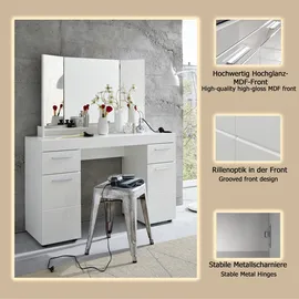 INOSIGN Schminktisch "Avena", weiß (weiß, weiß, weiß), B:120cm H:76cm T:41cm, Tische, Schminktisch, inkl. Spiegel