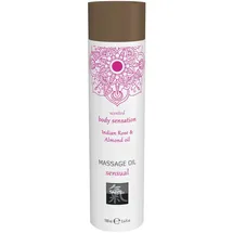 Hot Shiatsu Massage Oil sensual Indian Rose & Almond oil. Massageöl auf Basis natürlicher Öle. Mehr spass & erotik bei der Partnermassage, 106 g, 67003