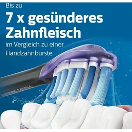 Philips Sonicare G3 Premium Gum Care Standard Schallzahnbürstenköpfe - 8er-Pack in Schwarz (Modell HX9058/33)