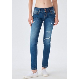 LTB Slim-fit-Jeans ZENA mit breitem Bund mit Doppelknopf blau|rosa 26