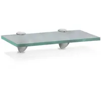 Glasboden Wandregal 30 x 10 x 0,8 cm, Glasregal Milchglas mit Halterung, Badregal Ablage Hängeregal für Badezimmer